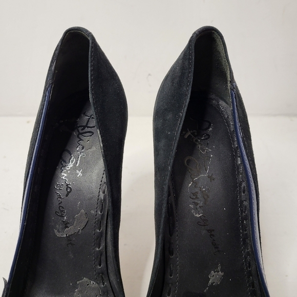 Alice & Olivia by Stacey Bendet Black & Blue Pointed Toes Pumps Size 39.5 - Picture 4 of 11